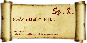 Szánthó Kitti névjegykártya
